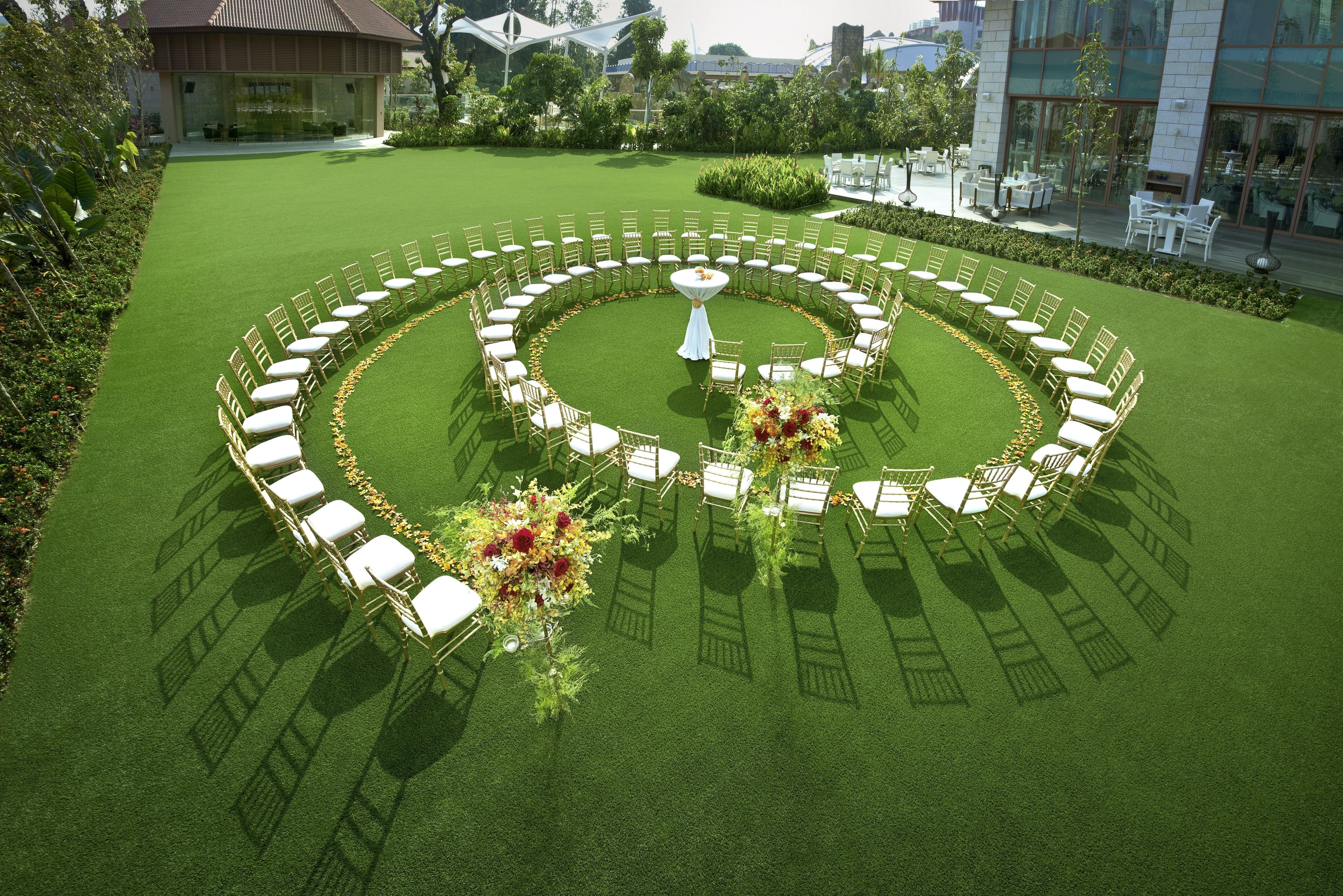 outdoor wedding area