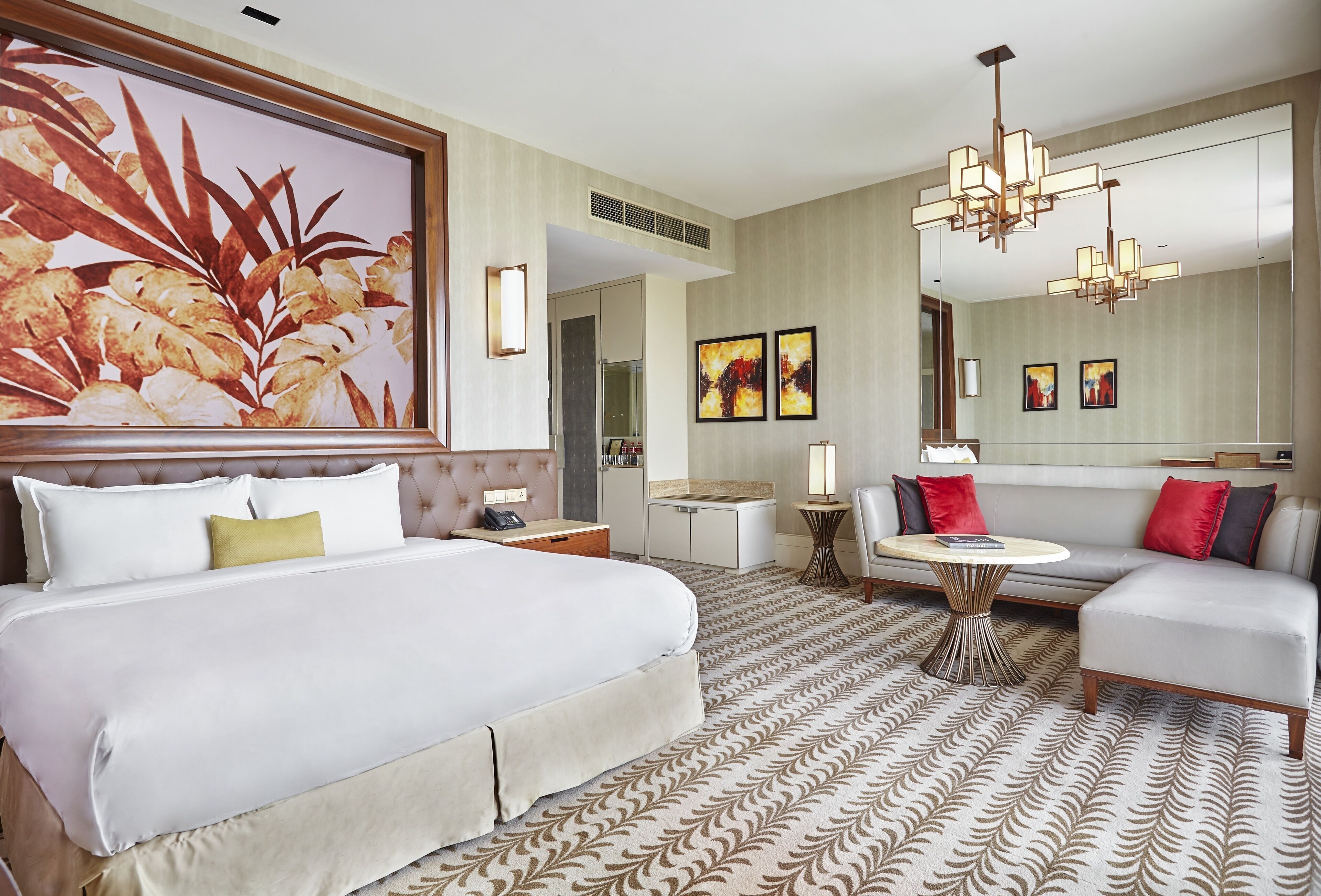 Egyptian cotton sheets, free minibar, in-room safe, desk