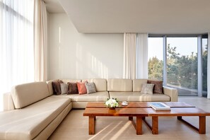 En 45-tommers LCD-TV med kabel-kanaler samt TV