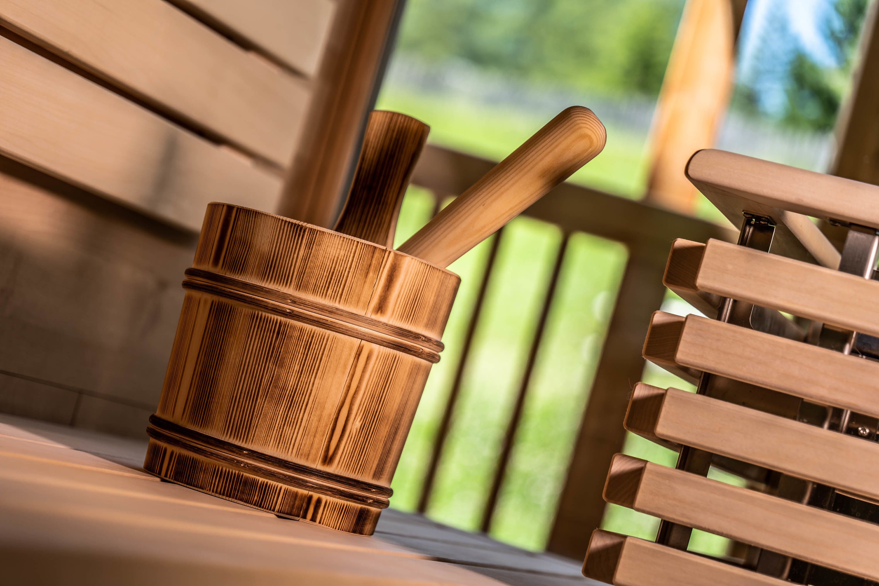 deluxe suite, sauna, mountain view | premium bedding, down duvets, pillow-top beds, in-room safe