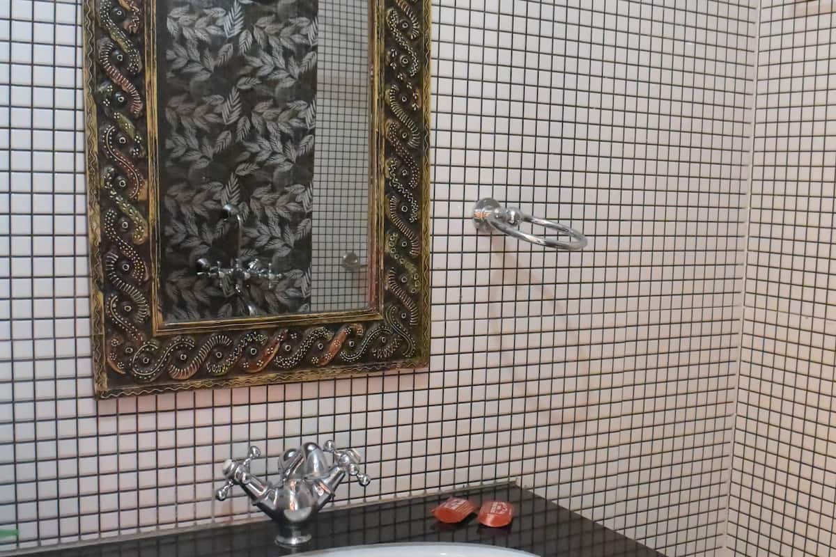 shower, free toiletries, bidet, towels