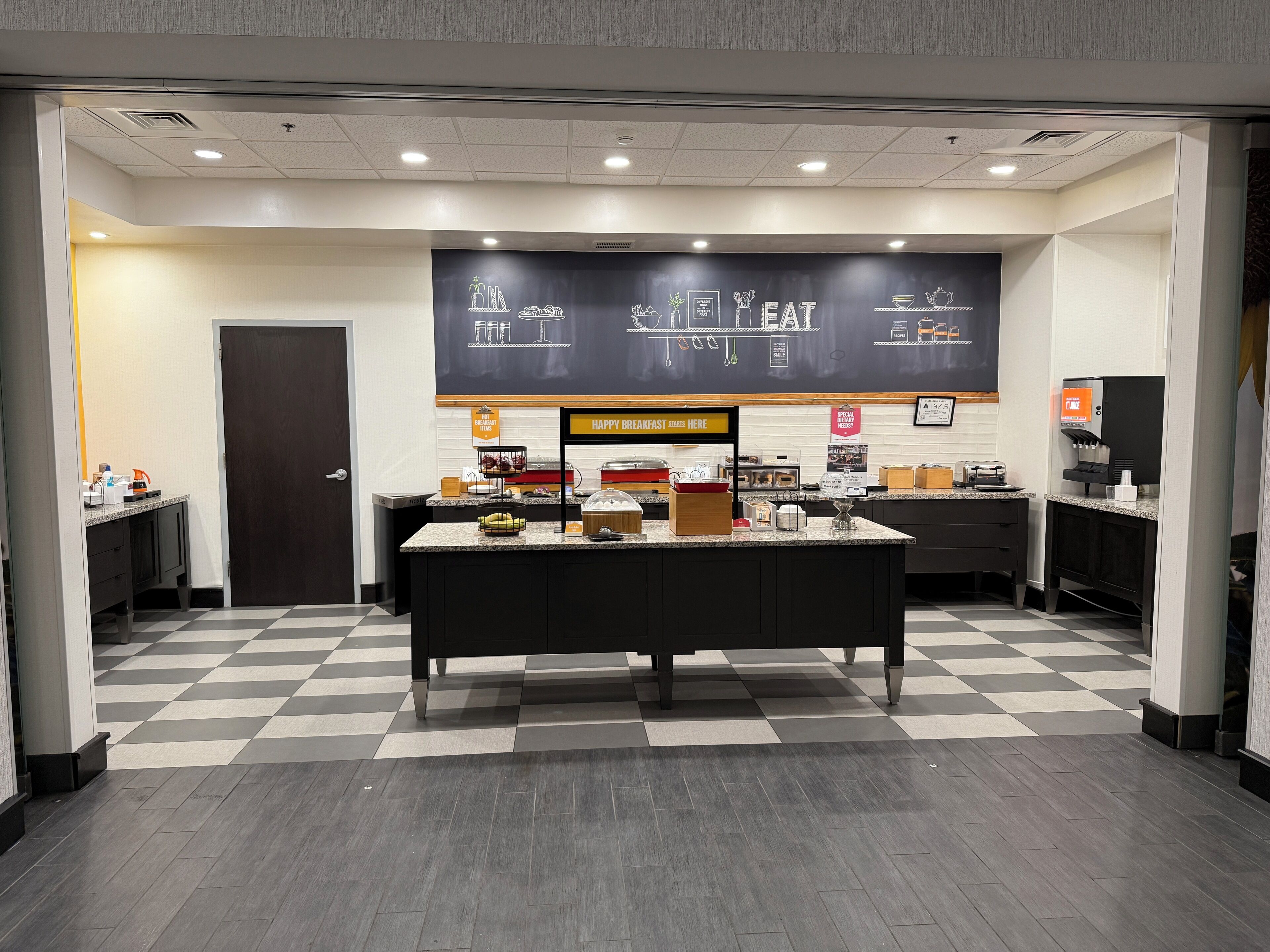 free daily self-service breakfast