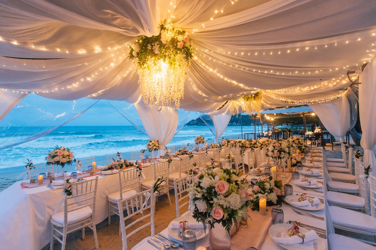 outdoor wedding area