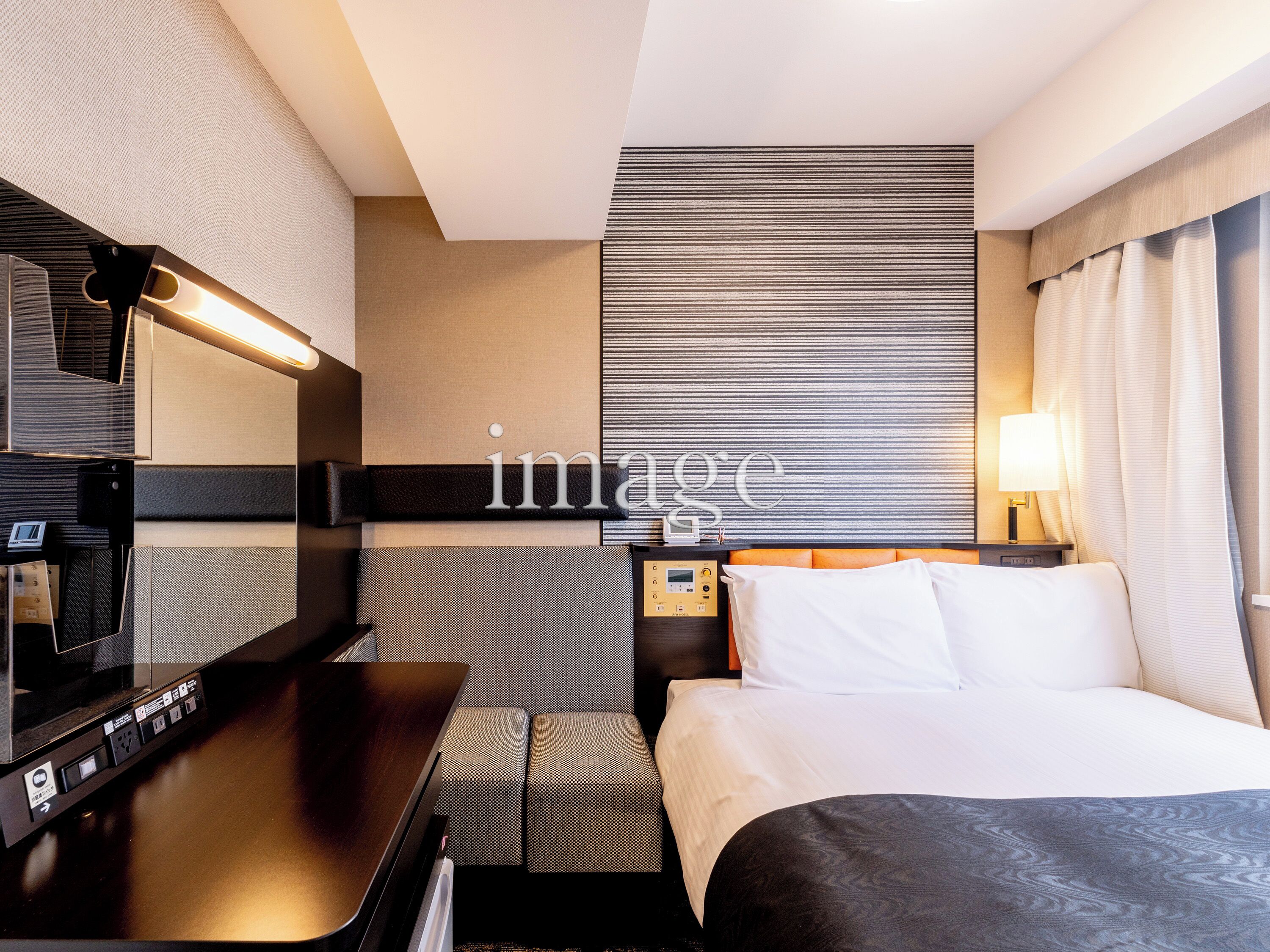 Premium bedding, desk, blackout curtains, iron/ironing board