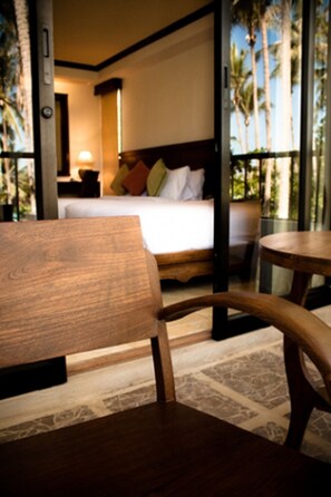 Luksus-værelse - havudsigt | Allergivenligt sengetøj, minibar, pengeskab på værelset, skrivebord