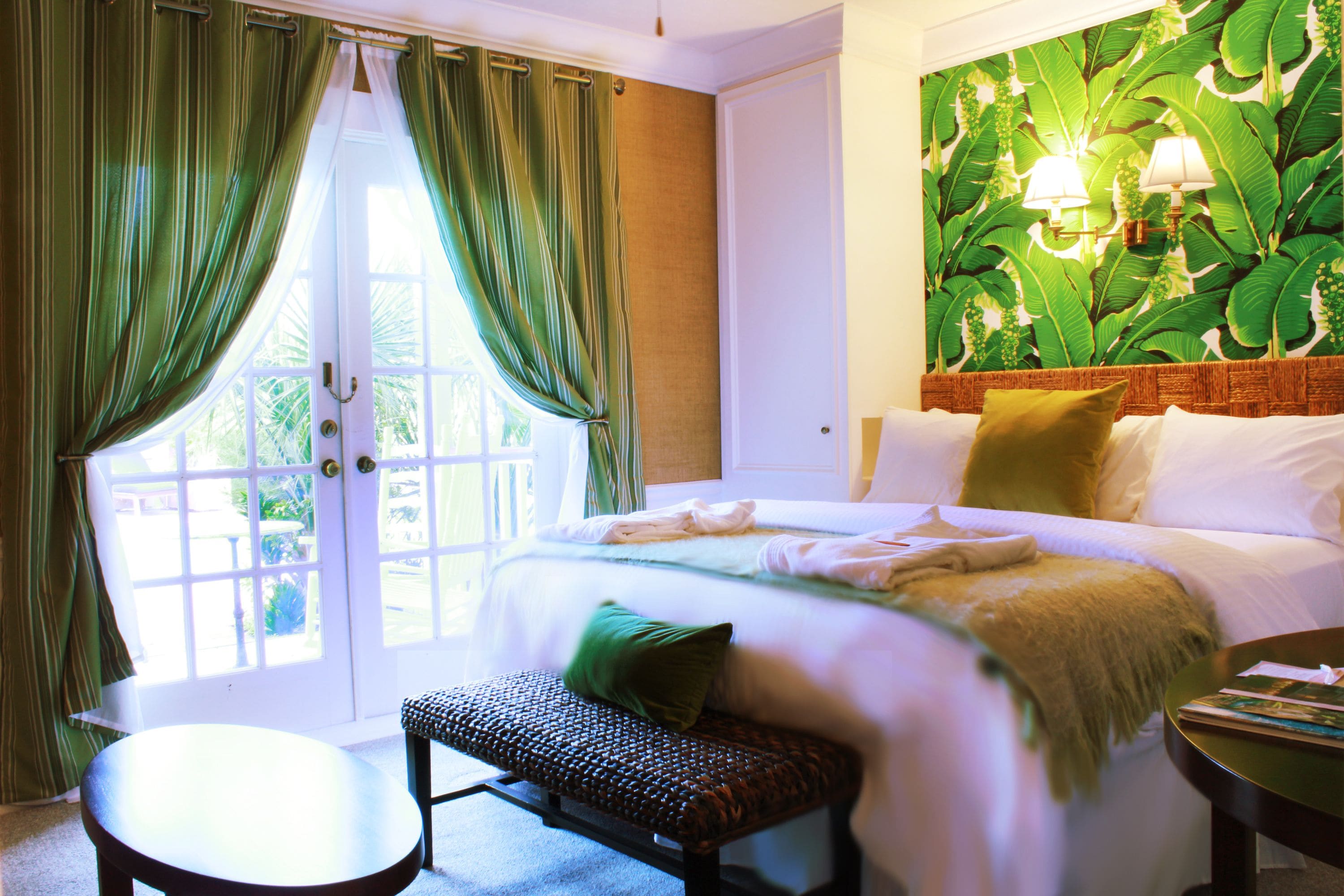 Designer toiletries, hair dryer, bathrobes, towels