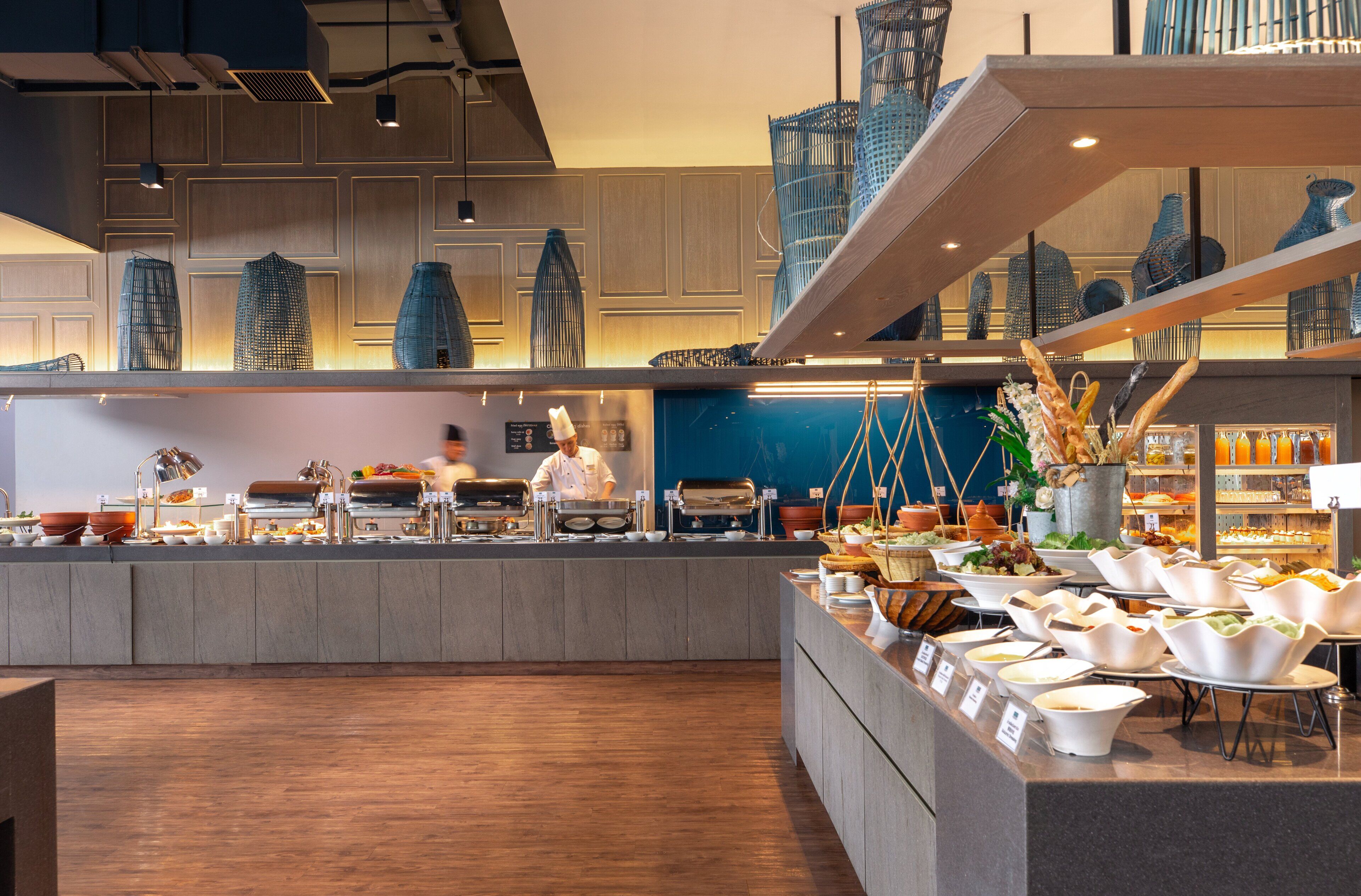 breakfast, lunch and dinner served