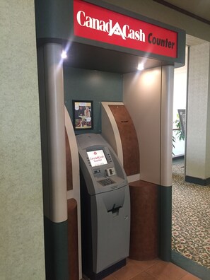 ماكينة صرف النقود/إجراء المعاملات البنكية داخل الموقع