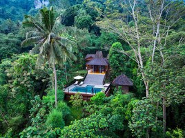 Villa, 2 Bedrooms, Private Pool | Living area | 43-inch Smart TV with cable channels