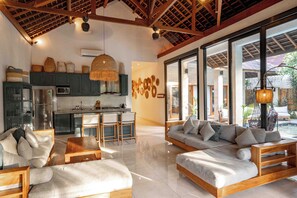 Deluxe Villa, 3 Bedrooms (6 people) | Living area
