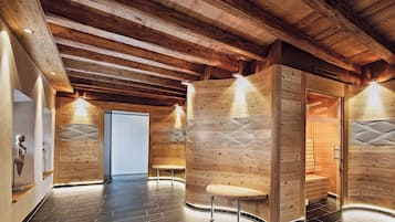 Sauna, steam room, massages