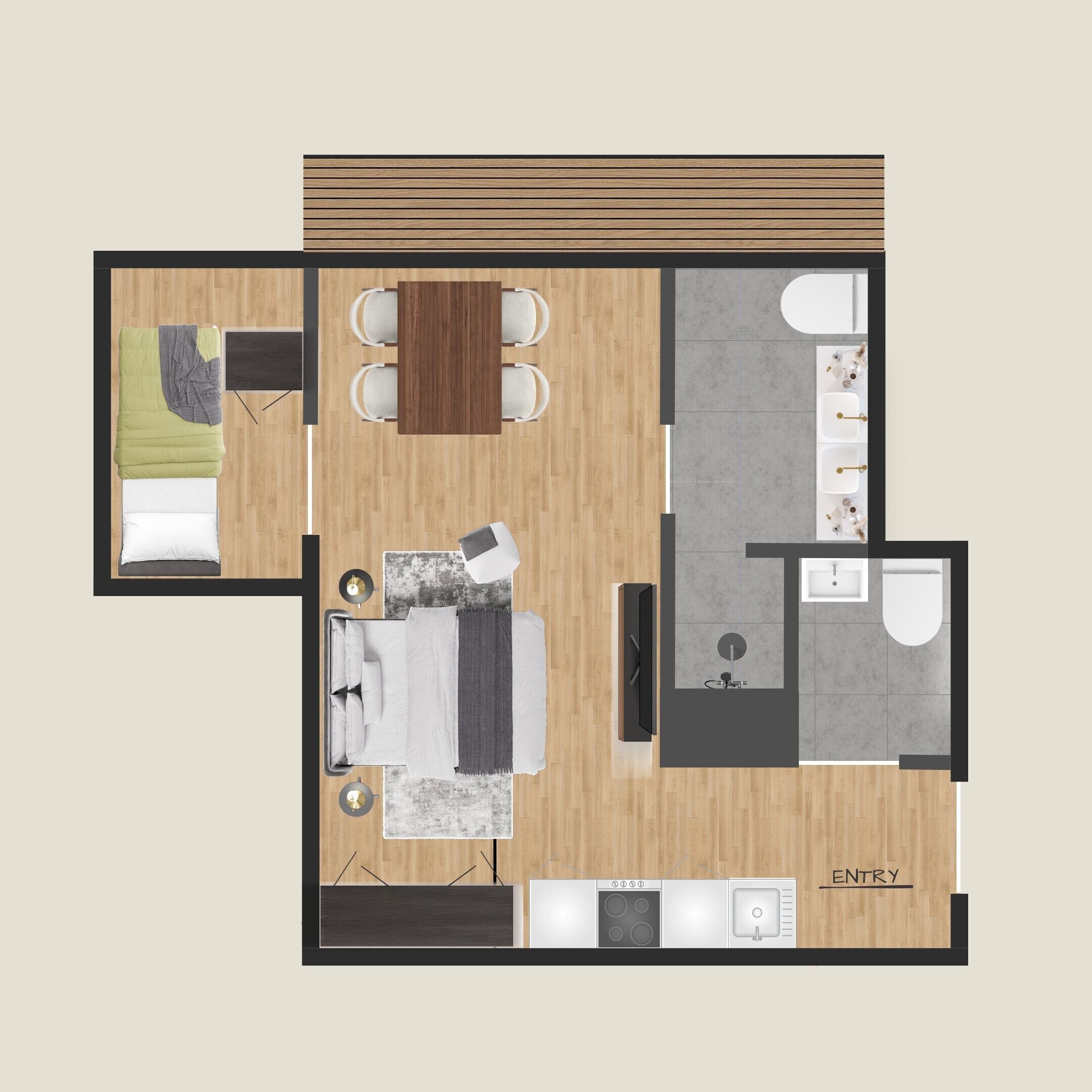 studio superior, balcony, mountain view | 2 bedrooms, free wifi, bed sheets