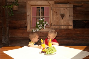 Cottage, Mountain View (Not Included: Cleaning Fee 32 EUR p.P) | Terrace/patio - BRUGGER - ApartHotel (Mayrhofen)