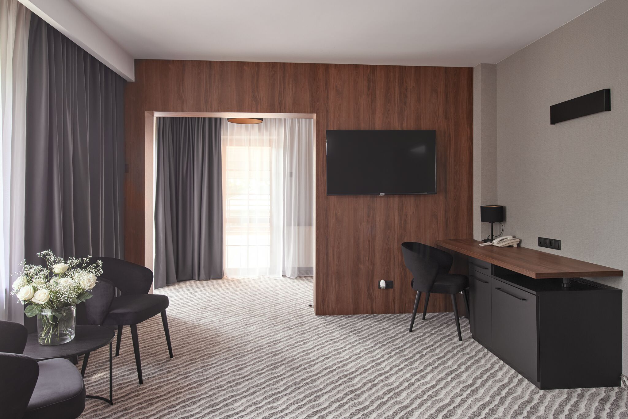 superior apartment | 1 bedroom, desk, blackout curtains, iron/ironing board