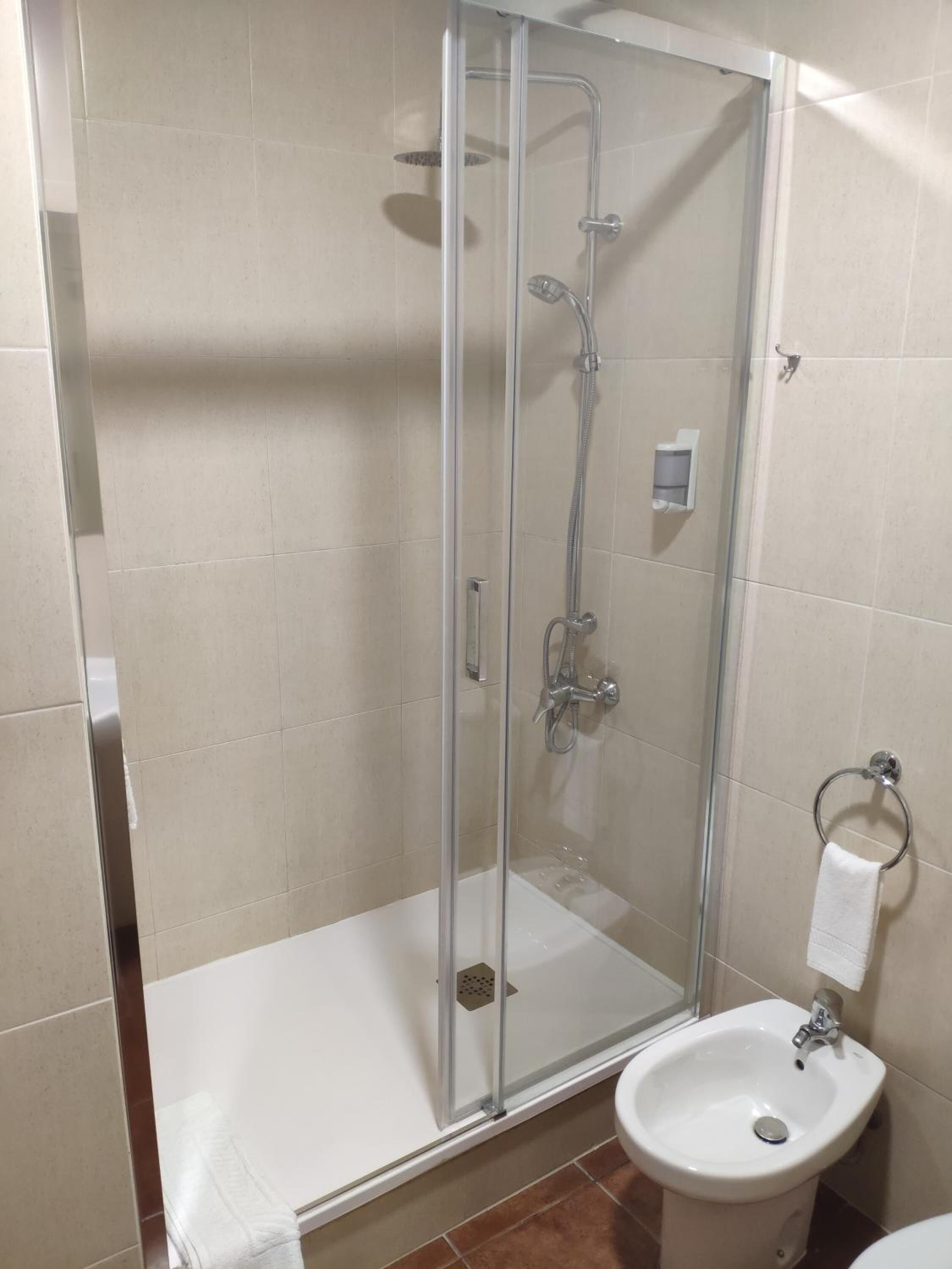 free toiletries, bidet, towels, toilet paper