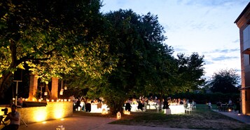 Outdoor wedding area