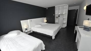 Superior Triple Room, Lake View | Premium bedding, minibar, in-room safe, desk