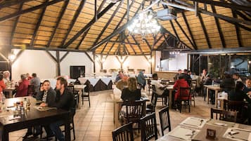 Breakfast, lunch, dinner served; garden views