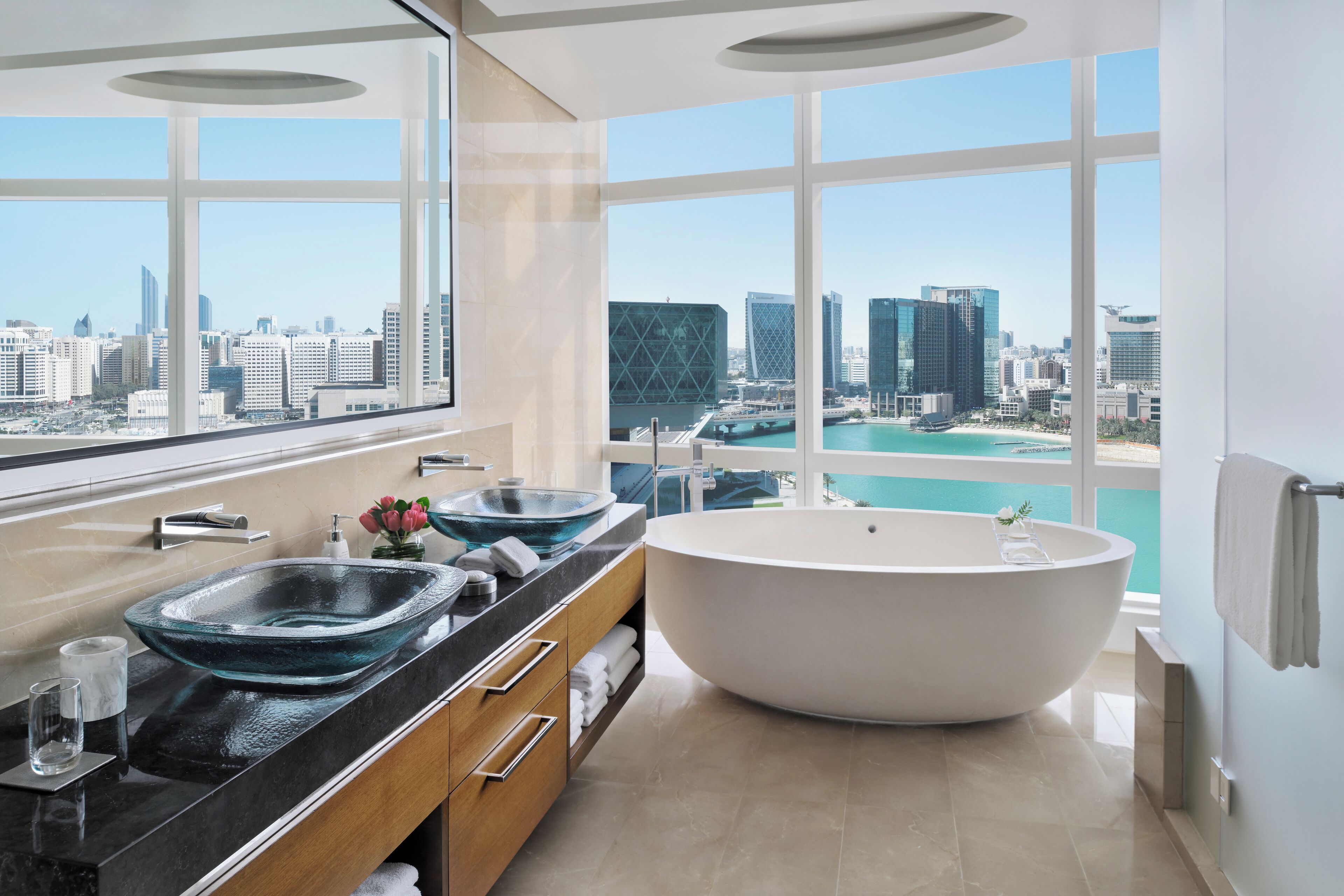 presidential suite | bathroom | separate bathtub and shower, free toiletries, hair dryer, bathrobes