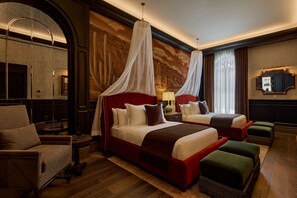 Habitación Deluxe, 2 camas de matrimonio | Sábanas de algodón egipcio y ropa de cama de alta calidad