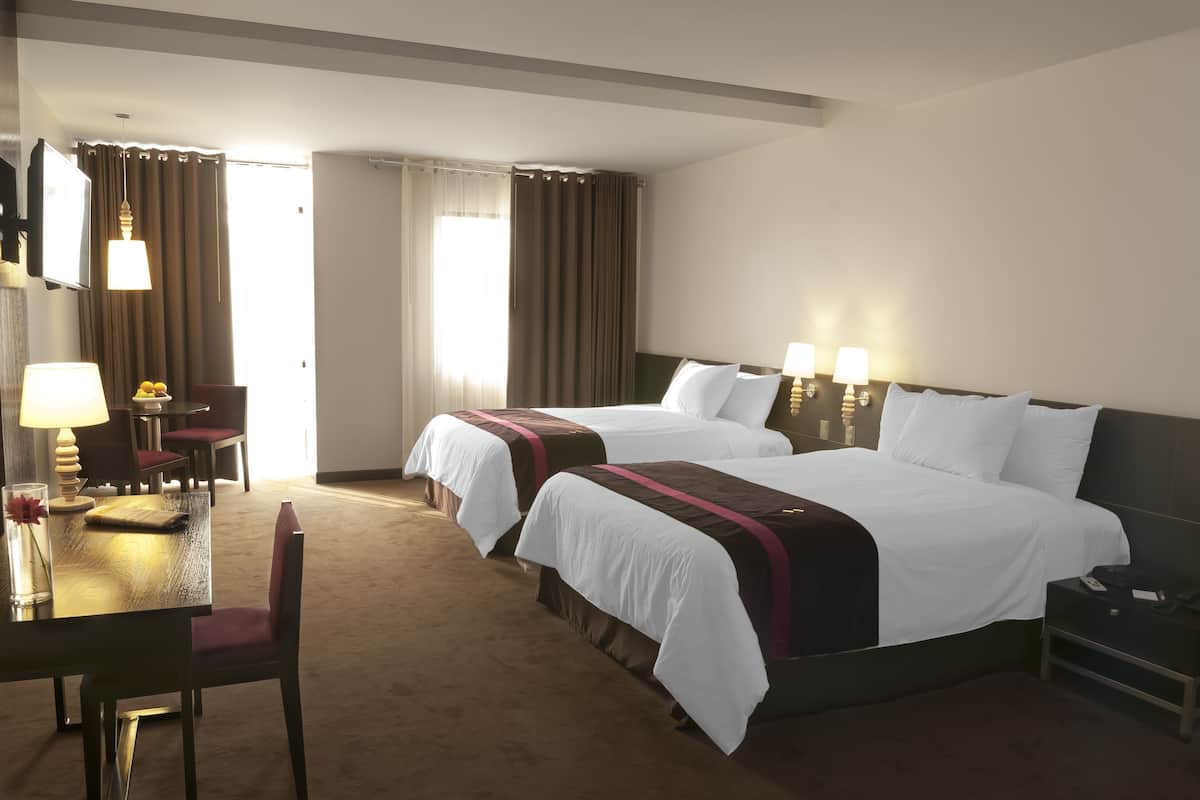 Premium Double Room, 2 Queen Beds | 1 bedroom, premium bedding, minibar, in-room safe