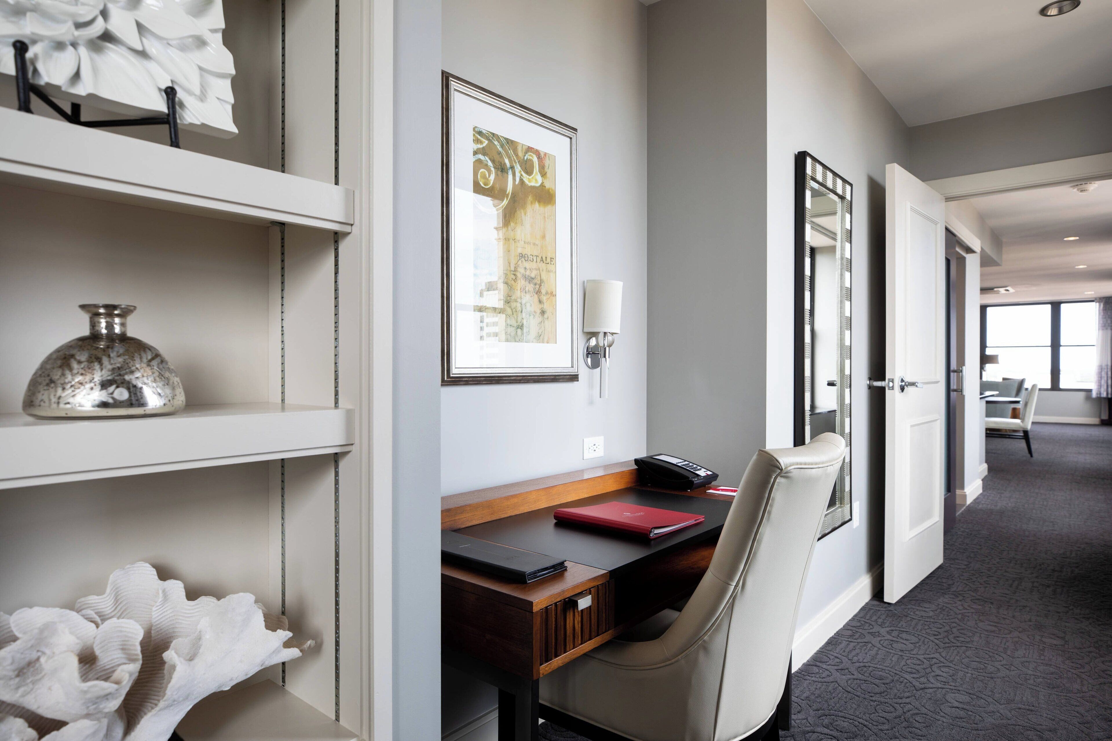 room, 1 bedroom (view) | in-room safe, desk, laptop workspace, iron/ironing board