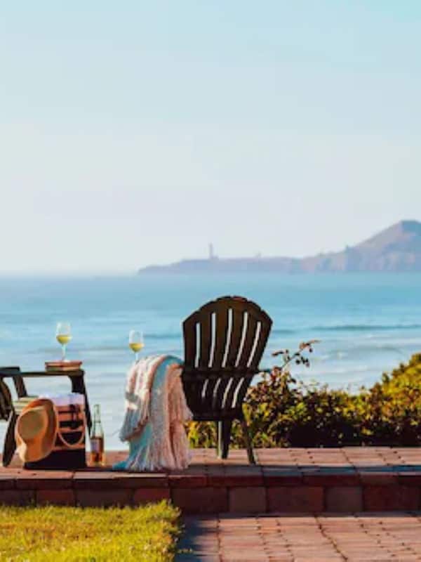 Outdoor banquet area