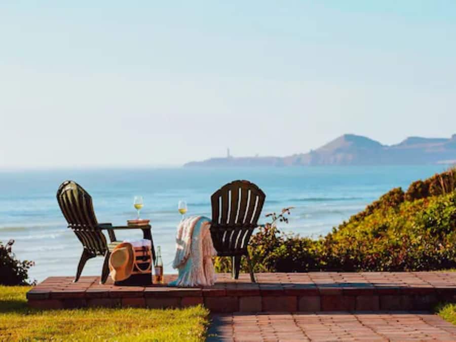 Outdoor banquet area