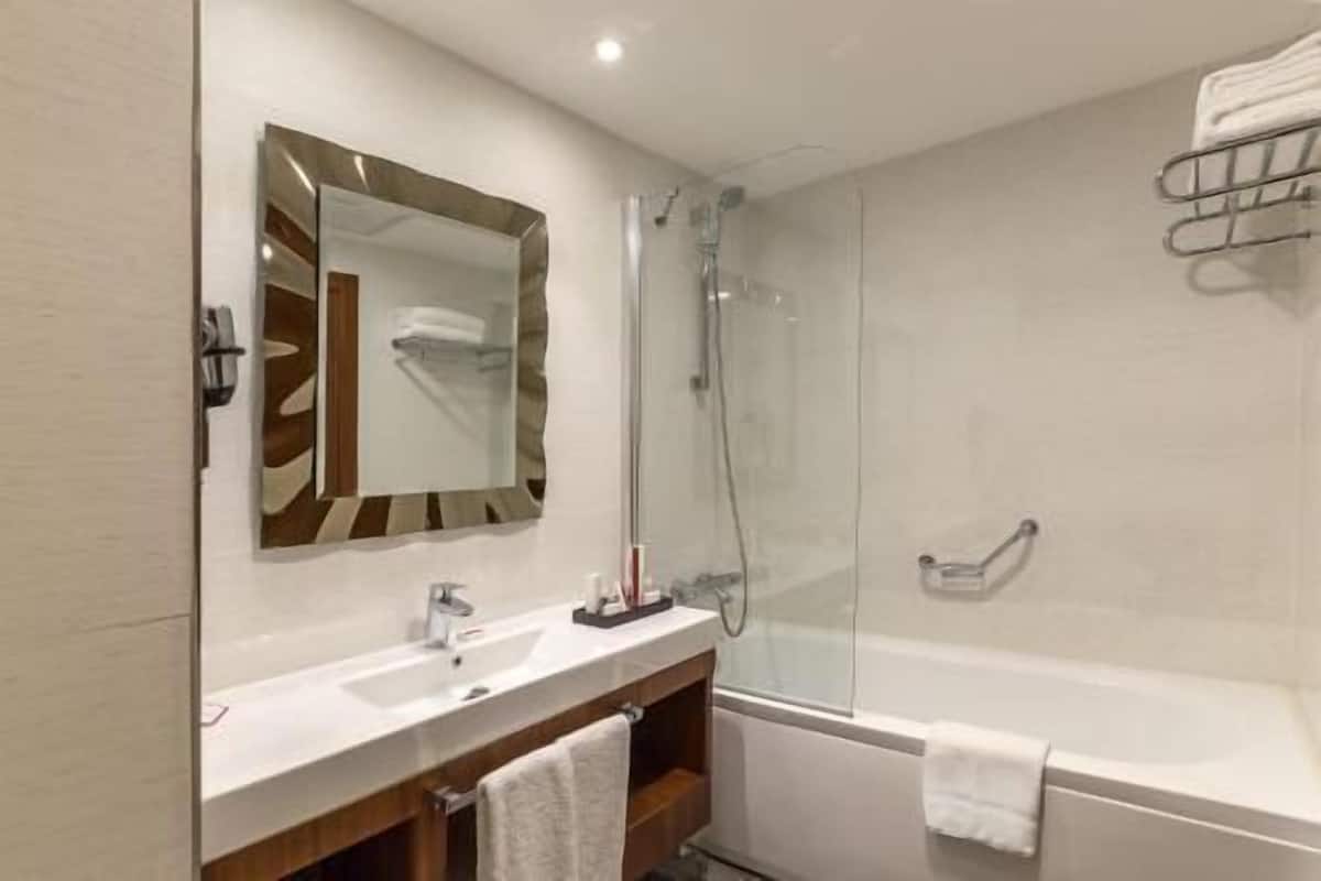 Banyo | Duş, ücretsiz banyo/kozmetik ürünleri, saç kurutma makinesi, terlik 