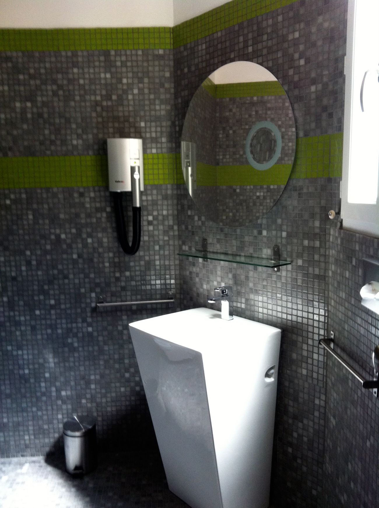 free toiletries, hair dryer, towels