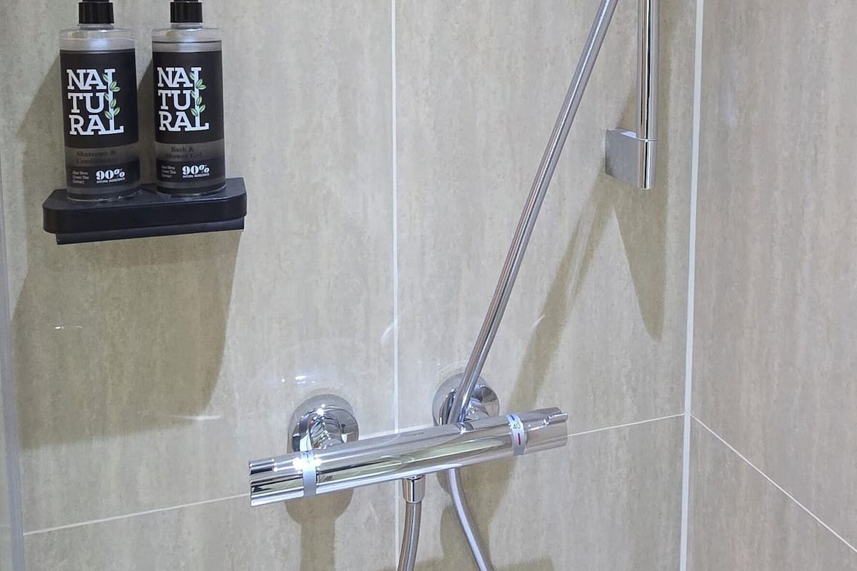 Standard Twin Room | Bathroom | Shower, eco-friendly toiletries, hair dryer, towels