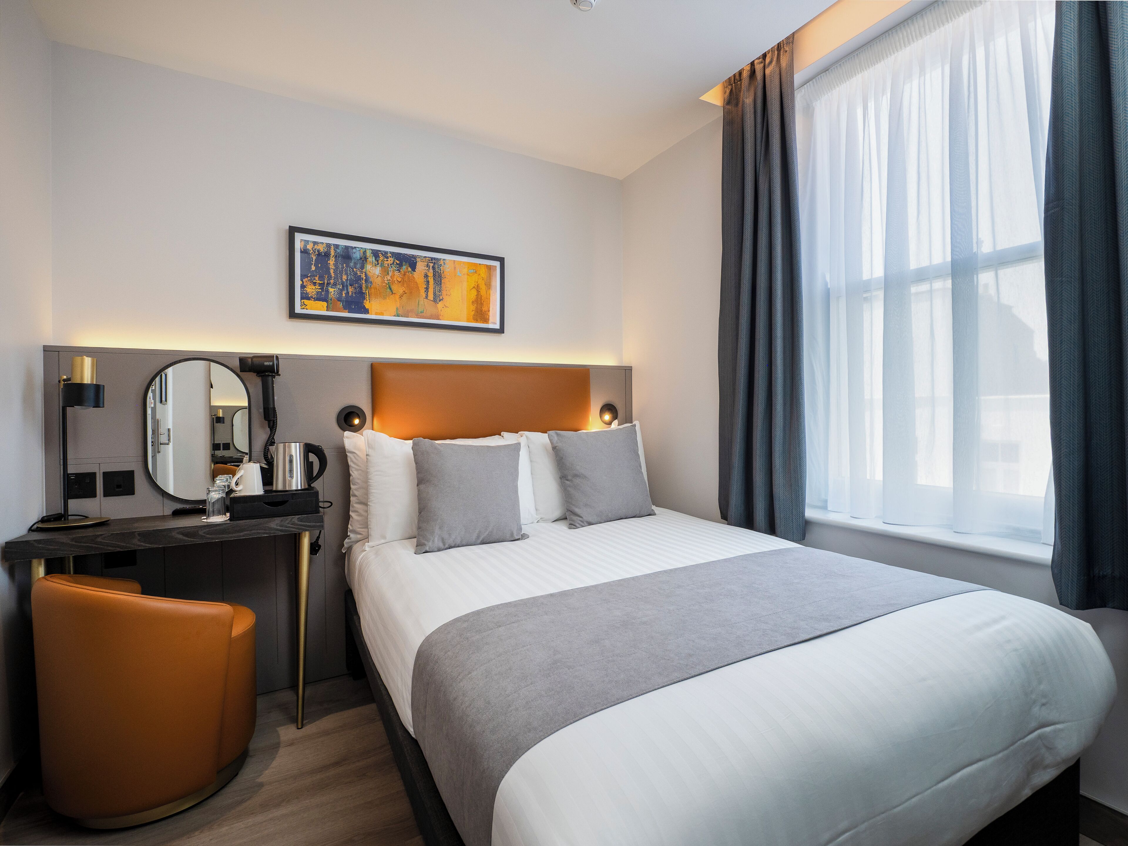 In-room safe, desk, laptop workspace, blackout drapes
