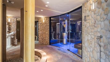 Sauna seca, banheira de hidromassagem