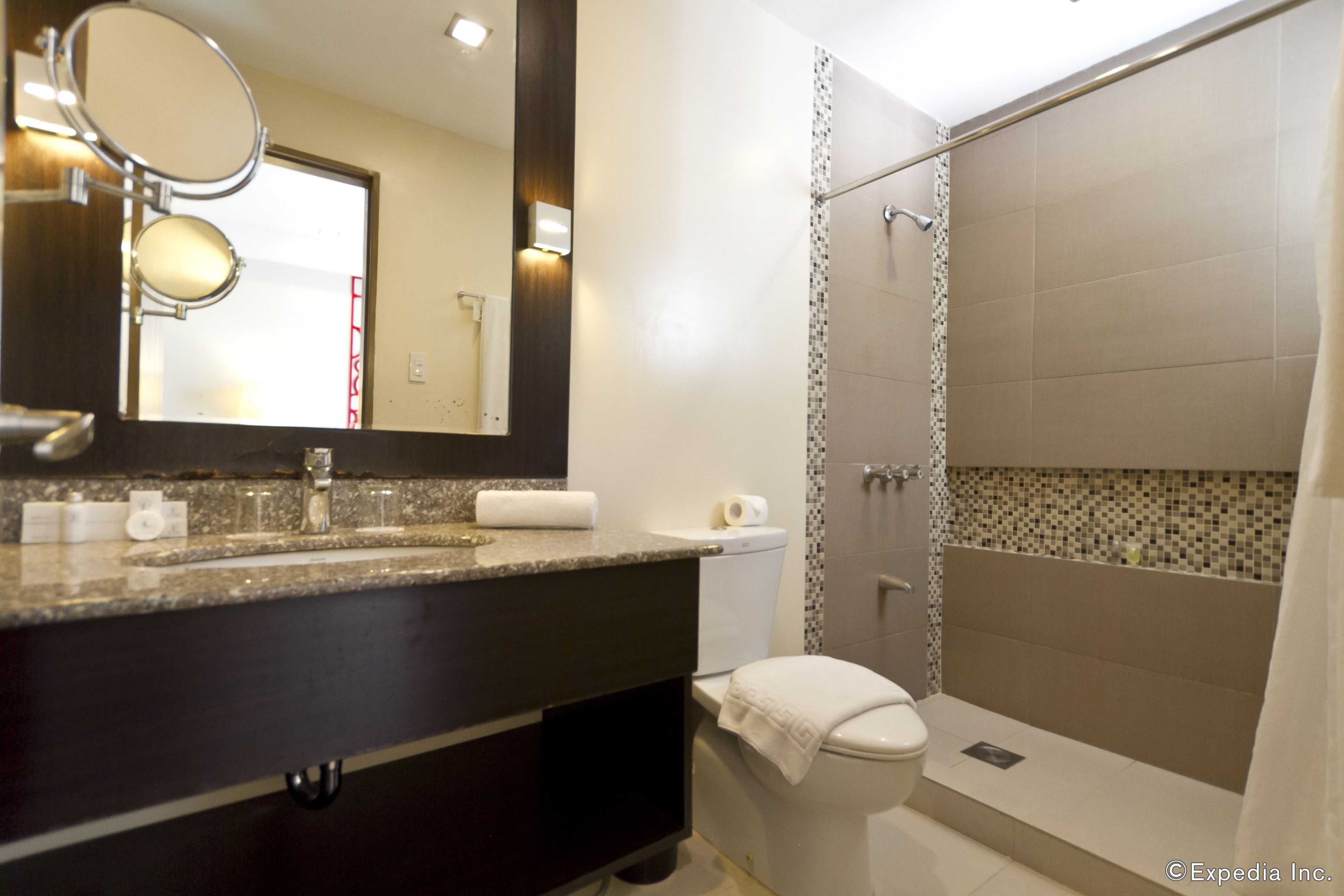 deluxe room, 1 queen bed, non smoking, balcony | bathroom | shower, free toiletries, hair dryer, bidet