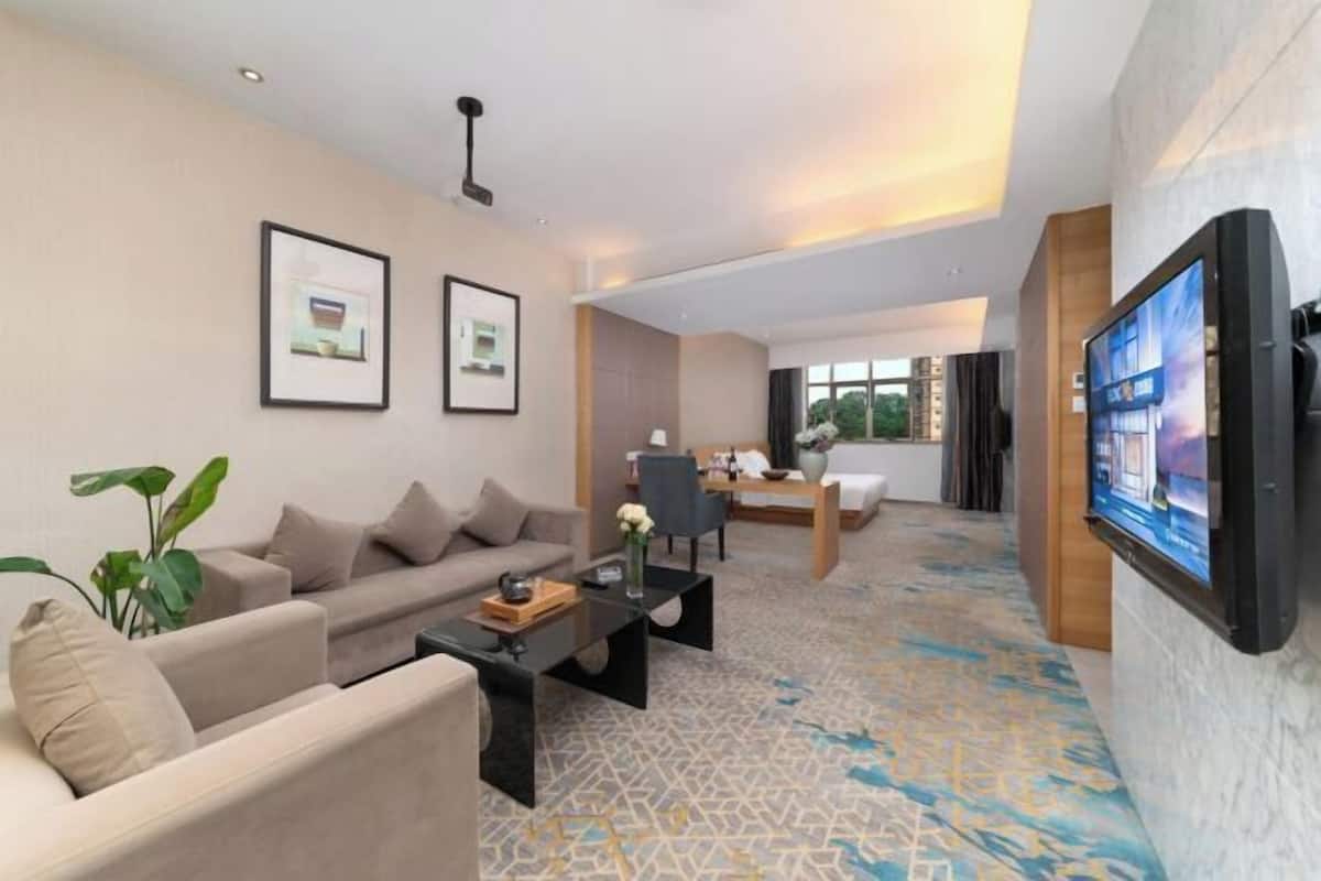 Minibar, safe på rommet og vekkerklokke