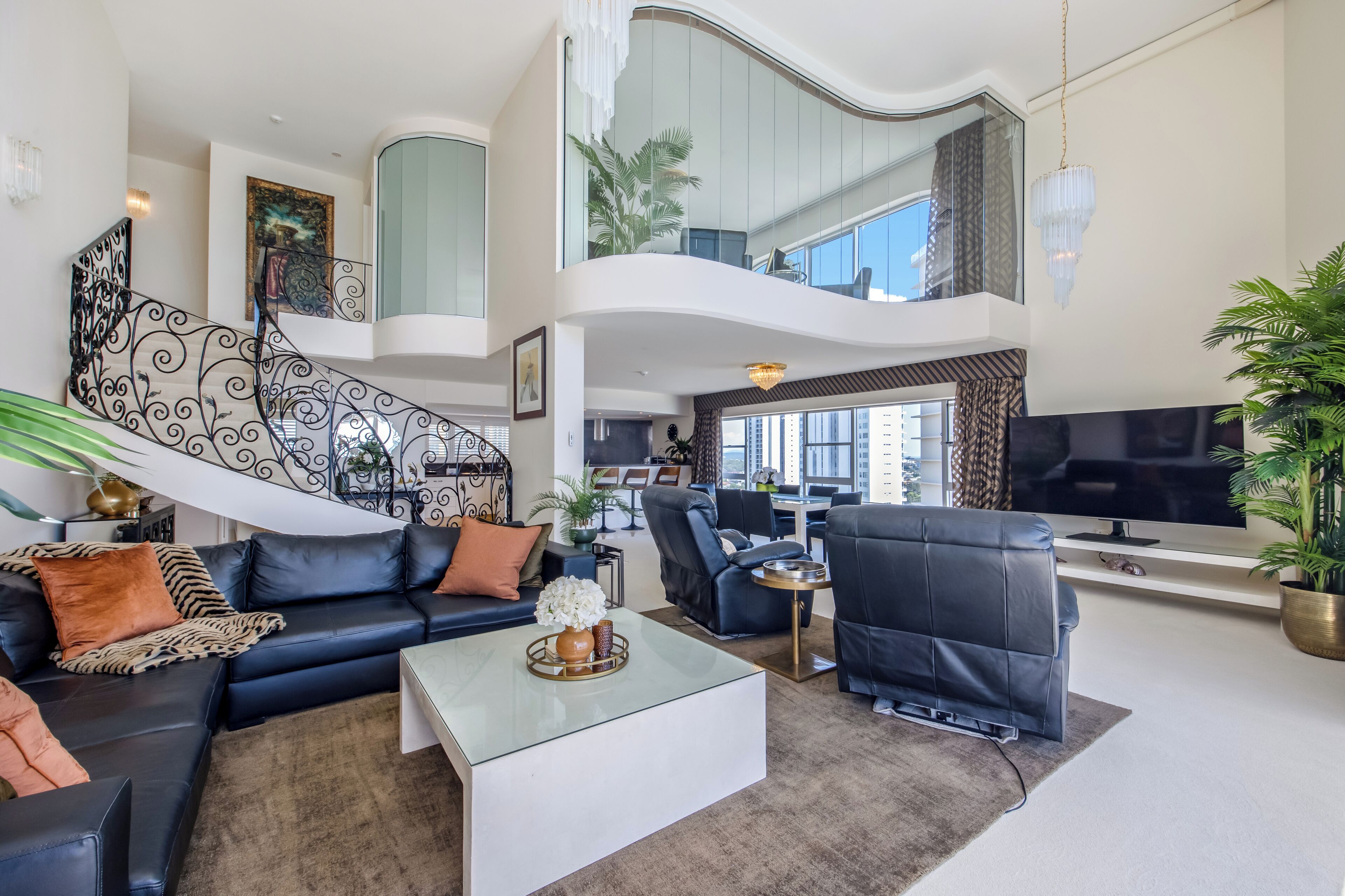 Appartement Penthouse supérieur | Aire de séjour | Téléviseur