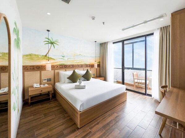 Tvåbäddsrum - 2 sovrum - icke-rökare - utsikt mot floden | Mörkläggningsgardiner, gratis wi-fi och sängkläder