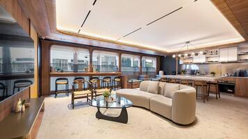 Een 48-inch televisie met kabelzenders