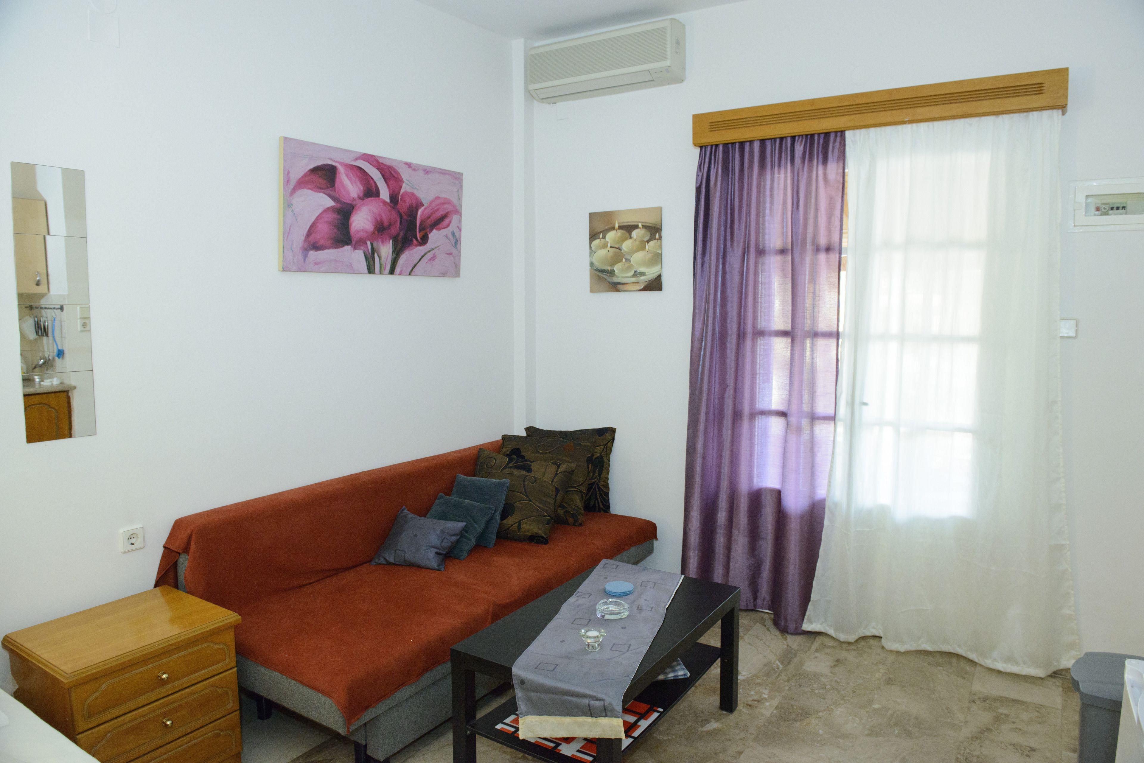 comfort double or twin room, multiple beds, sea view (1st floor) | living room | 22-inch lcd tv with satellite channels, tv
