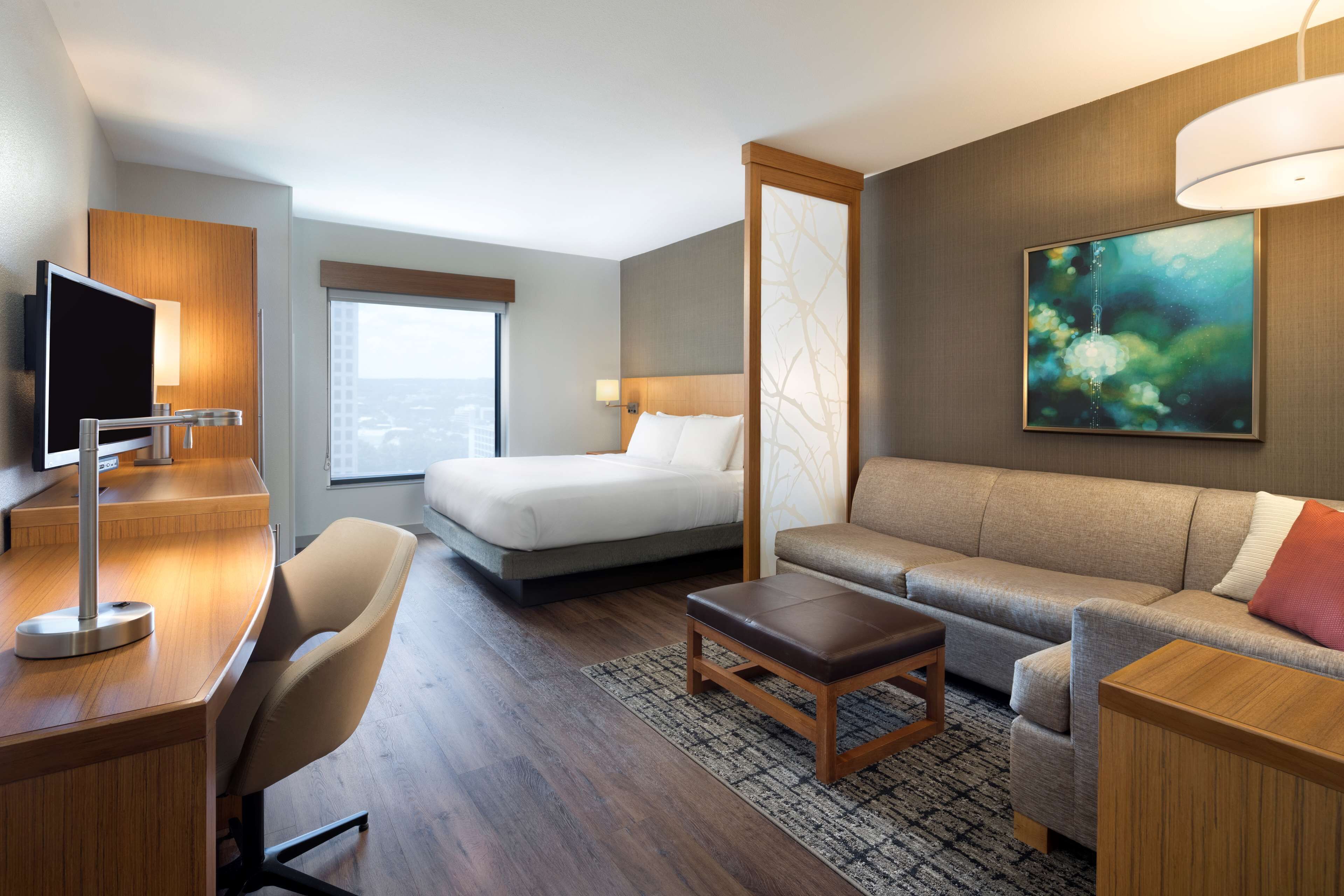 hypo-allergenic bedding, down duvets, in-room safe, desk