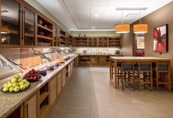 Free daily self-service breakfast