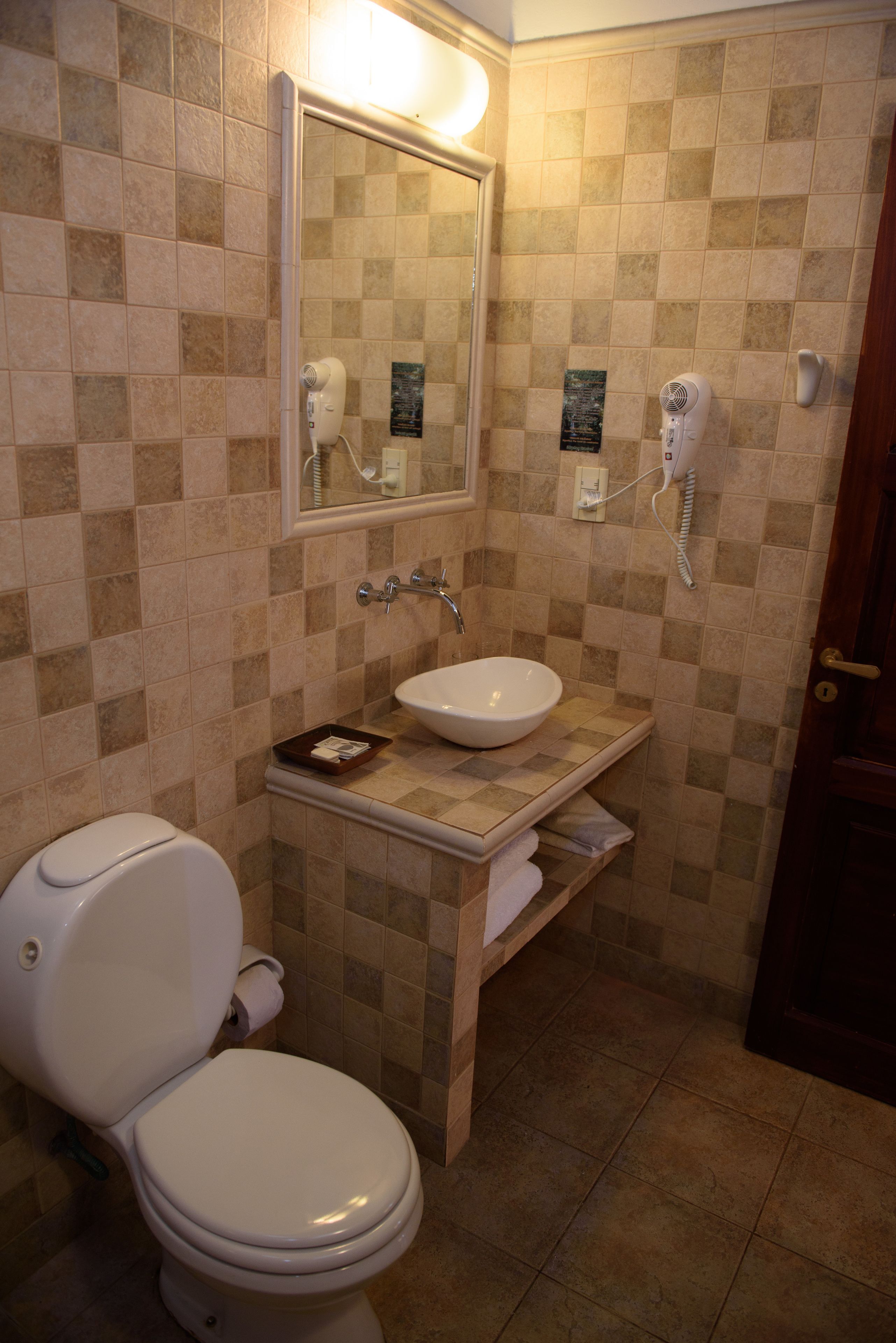 free toiletries, hair dryer, bidet, towels