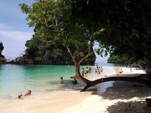 Ubicación cercana a la playa, servicio de transporte a la playa y kayak
