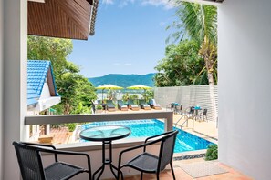 Design Apartment, 2 Bedrooms, Pool Access, Lake View | Balcony view - Chaweng Lakeview Residence (Koh Samui)