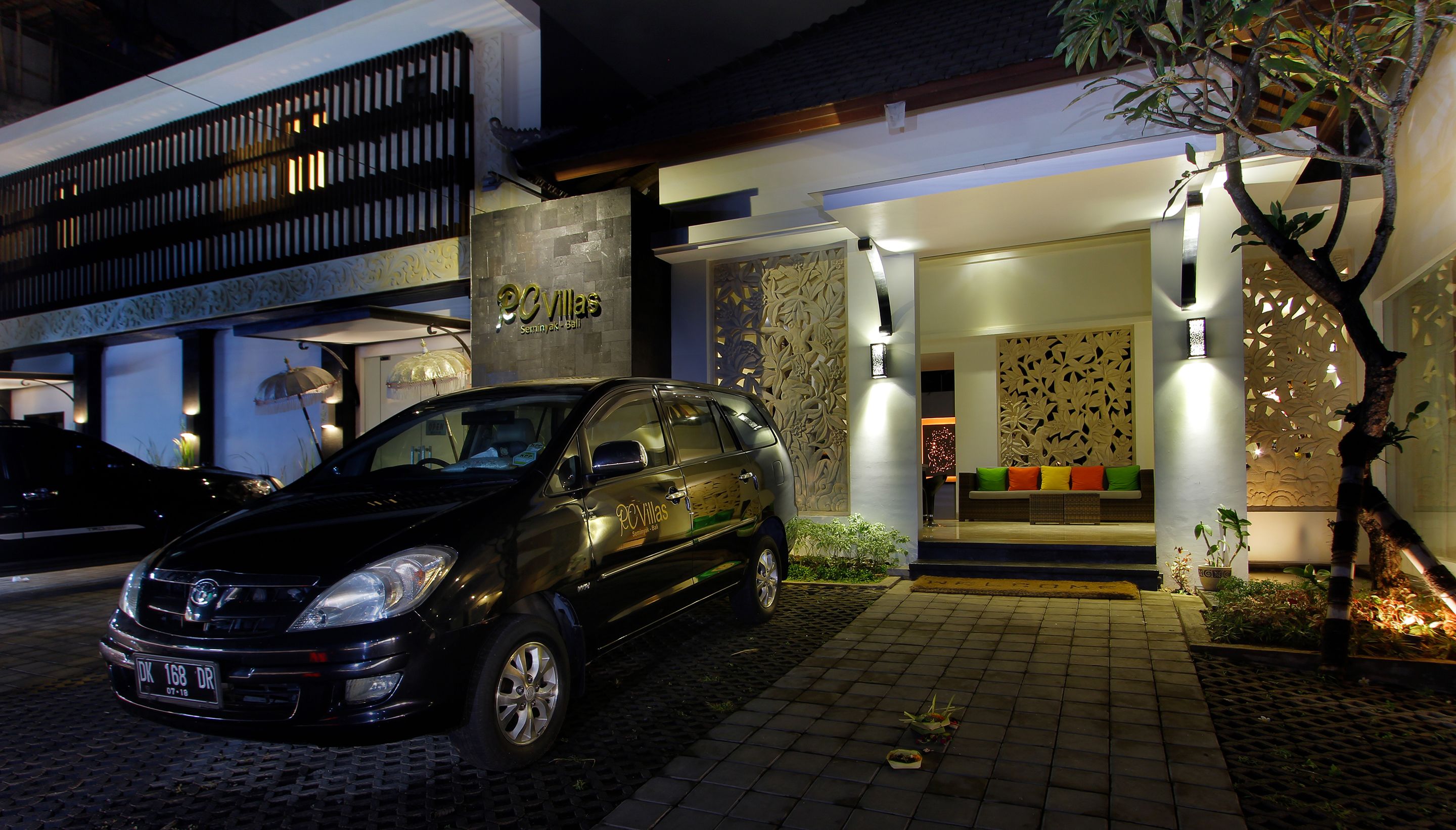 Front of property – evening/night