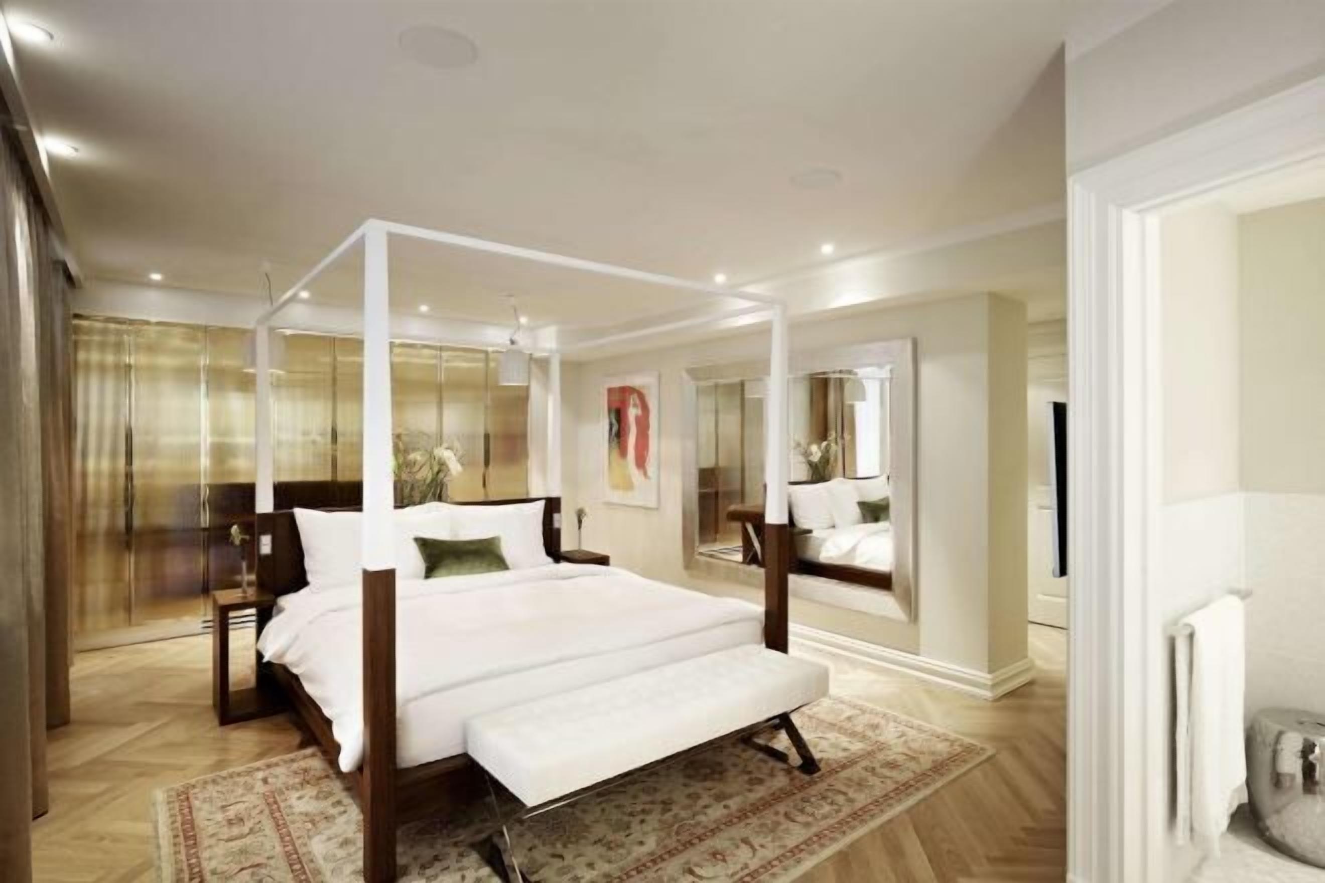 1 bedroom, premium bedding, down comforters, memory foam beds