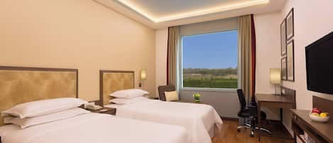 Premier Room, 2 Twin Beds | Premium bedding, down comforters, Select Comfort beds, minibar