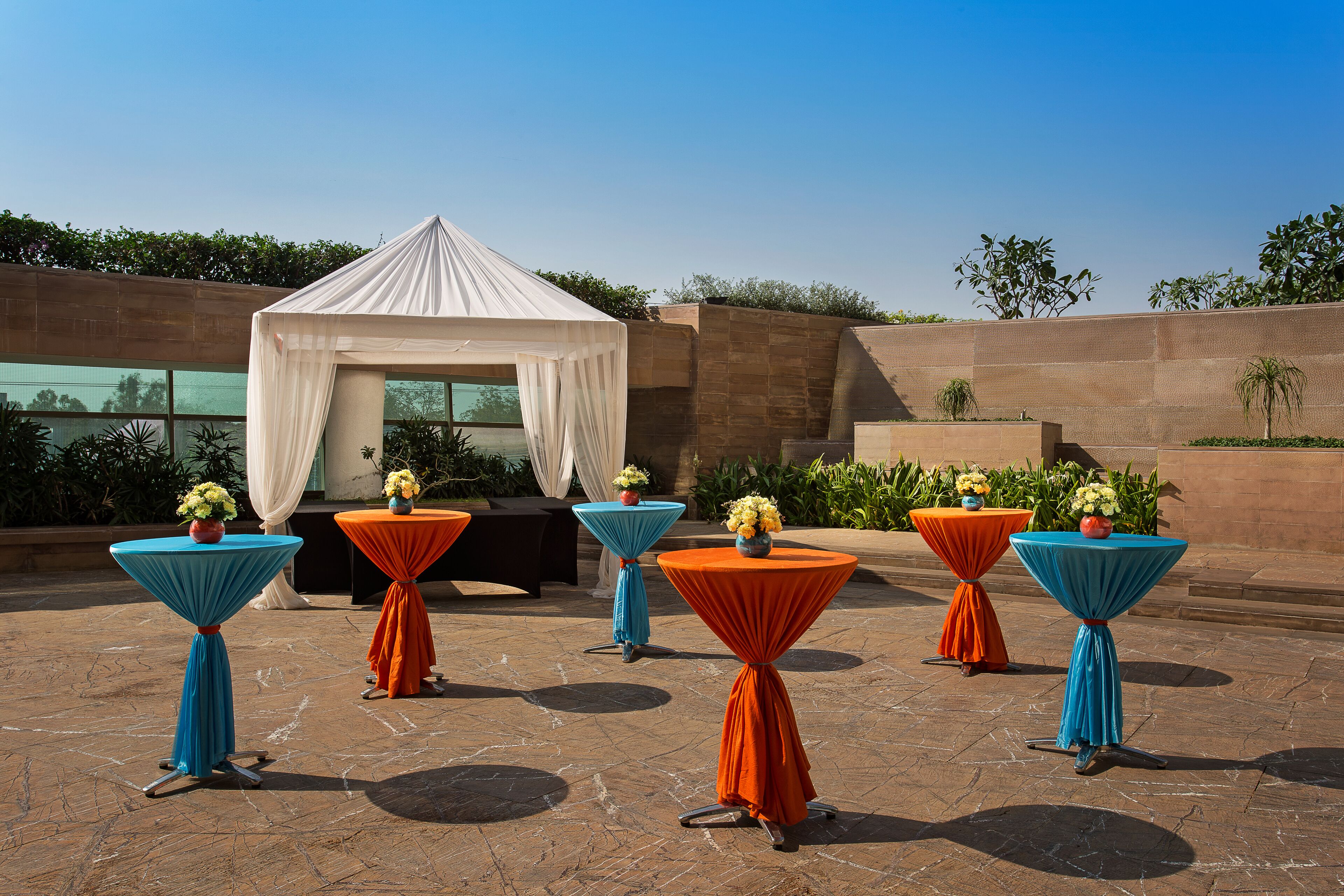 outdoor wedding area