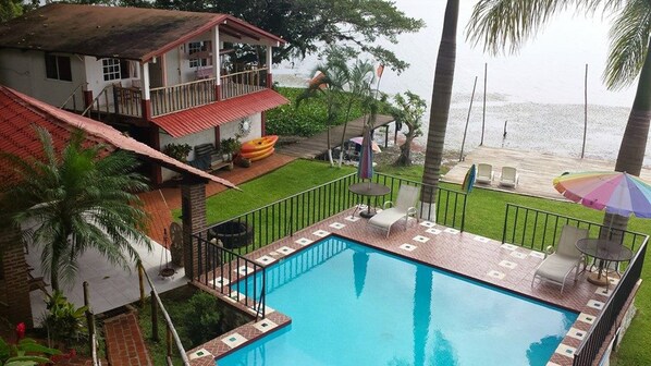 Outdoor pool, open 8:30 AM to 6:30 PM, pool umbrellas, sun loungers