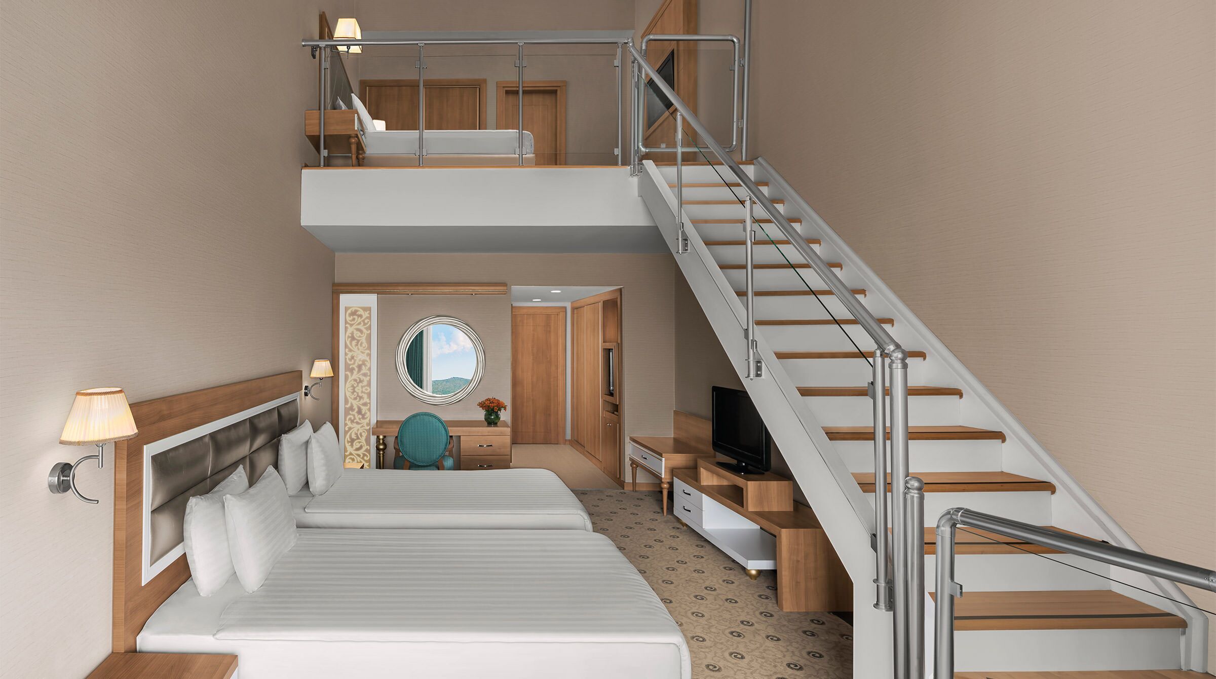 dublex family room | 1 bedroom, minibar, in-room safe, individually decorated